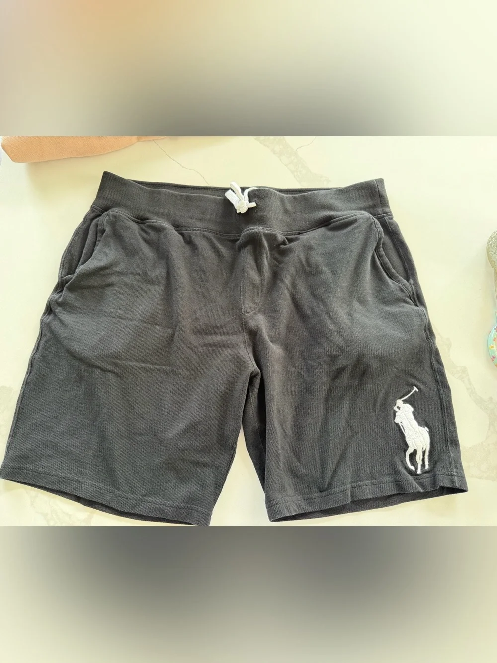 POLO RALPH LAUREN BIG PONY MESH SHORTS BLACK MENS SIZE XX LARGE